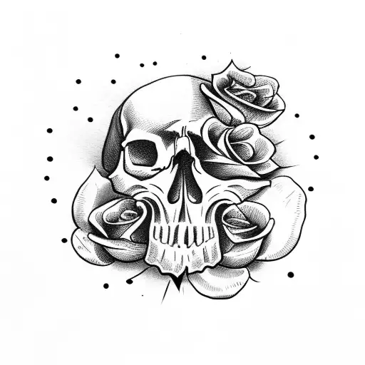 Skull With Roses