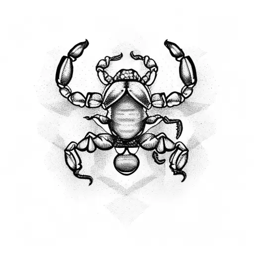 Scorpion In Shape Of Numbers