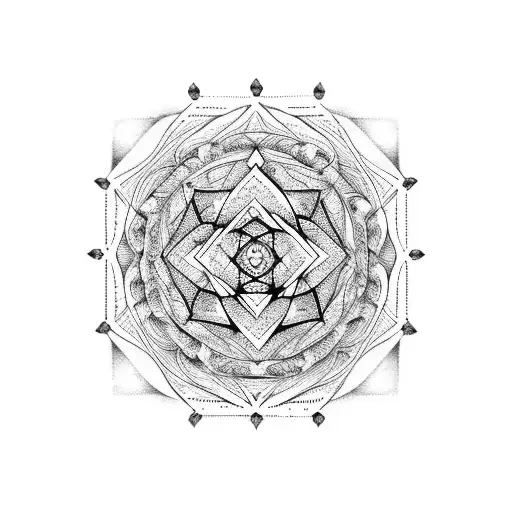 Cactus With Sacred Geometry