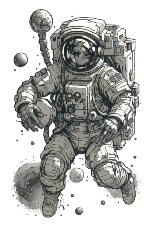 Astronaut Floating In Space