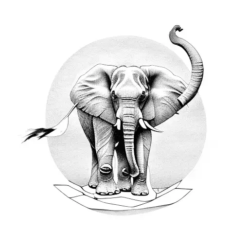 Elephant With Clouds