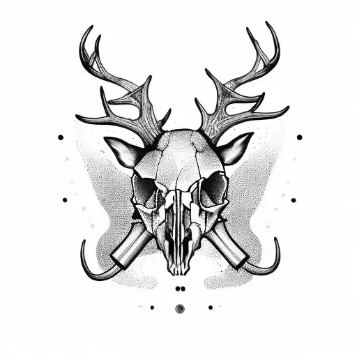 Deer Skull And Pig Skull With Rifle Crosshairs And The Words Seven Sundays