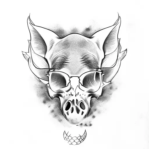 Pig Skull With Rifle Crosshairs Seven Sundays