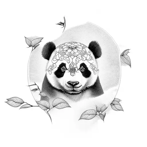 Panda With Rose
