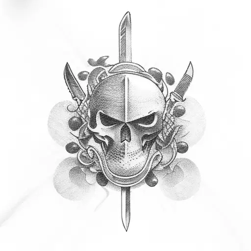 Raspberries Around A Sword