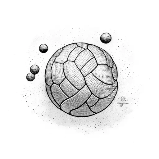 A Volleyball And A Guitar Merging Into One