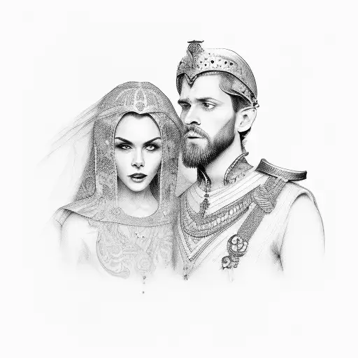 Theodor' Written In Script With Couple At Museum