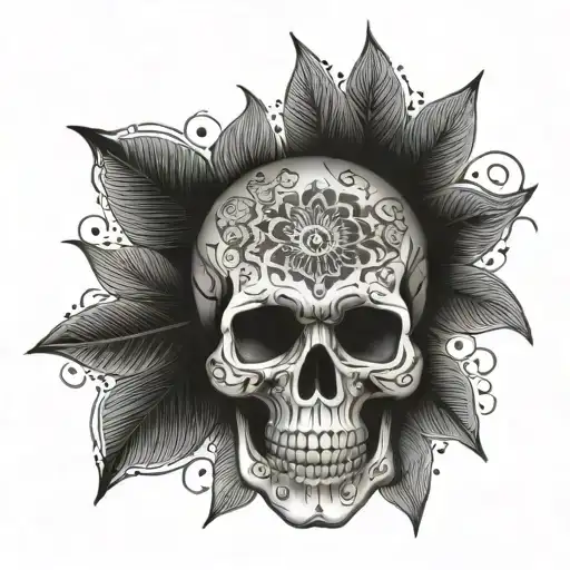 Skull And Mandala Design