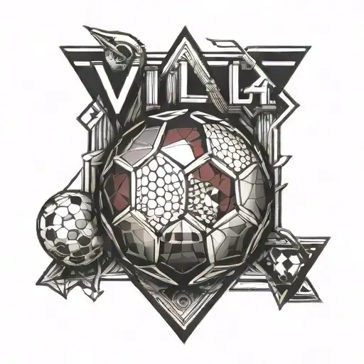 A Geometric Soccer Ball Design Incorporating Elements Of Aston Villa's Logo
