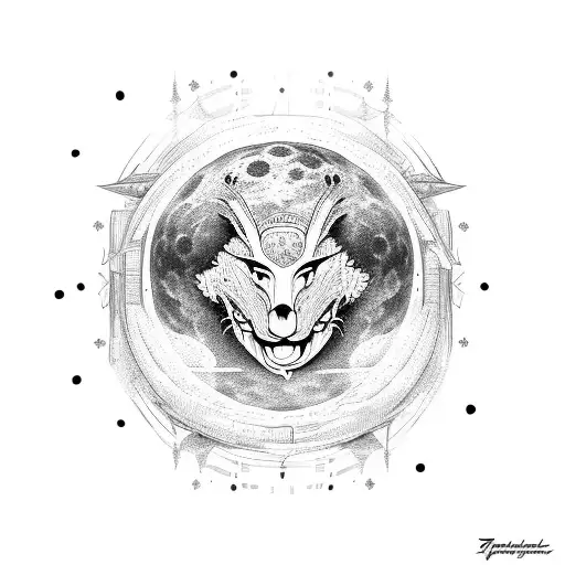 Moon With Tribal Features