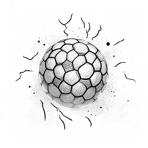 A Silhouette Of A Soccer Player Kicking A Ball With Powerful Energy Waves Emanating From The Impact