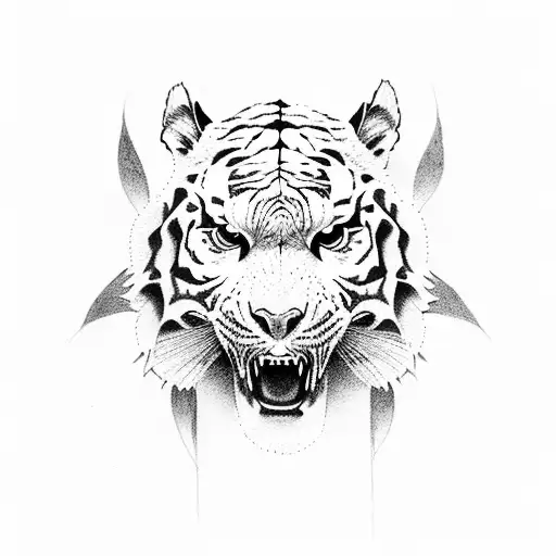 Skull White Tiger