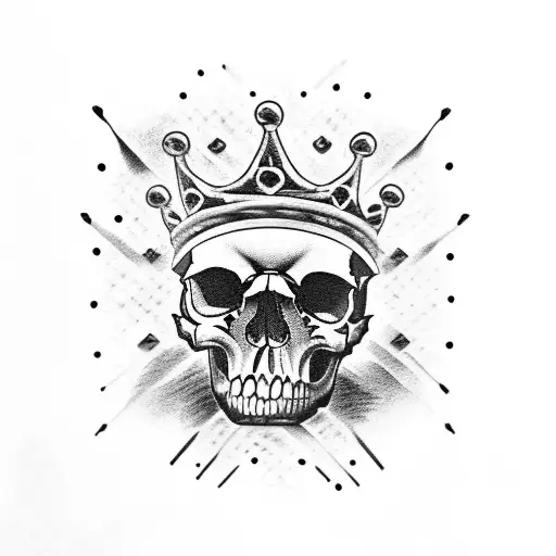 A Skull With A Crown Made Of Syringes And Snakes