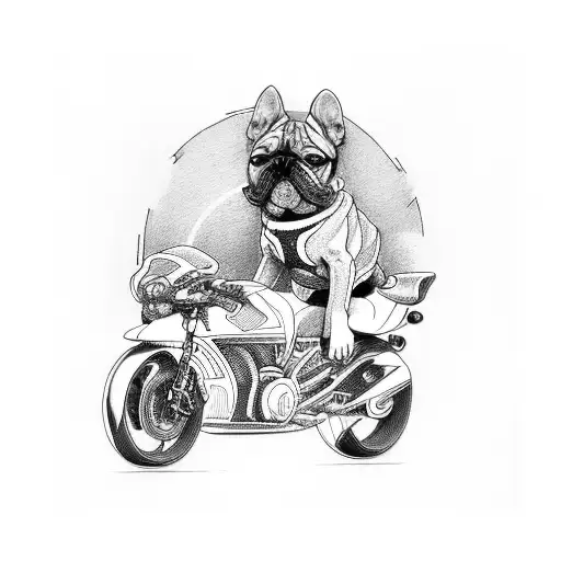Dog In Motorcycle