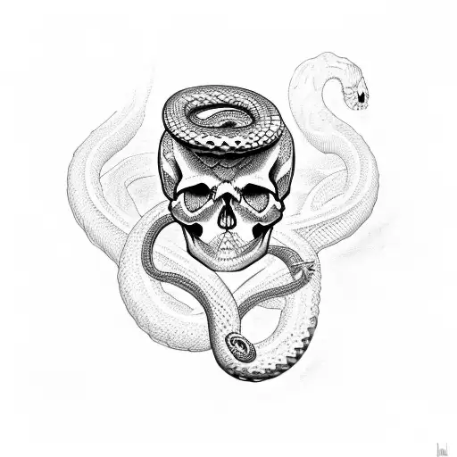 Skull And A Snake