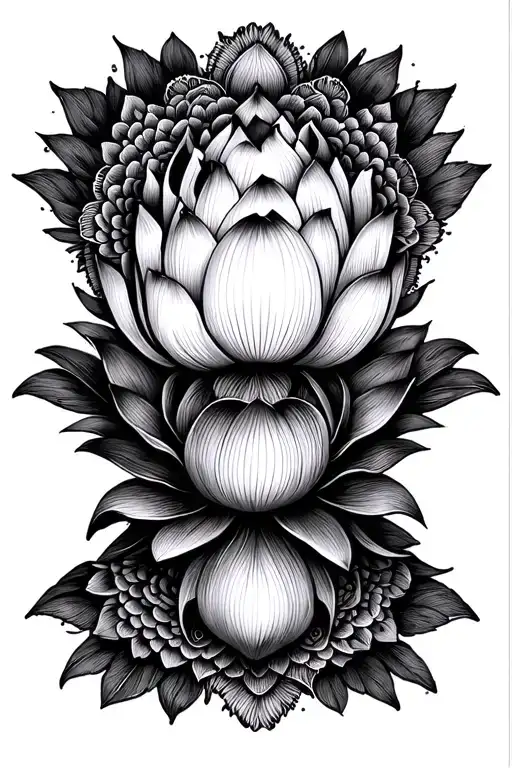 Lotus Mandala Design For Thigh