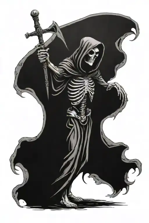 Grim Reaper Full Body Without A Face