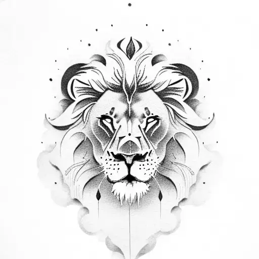 Lion With Cloud And A Qoute