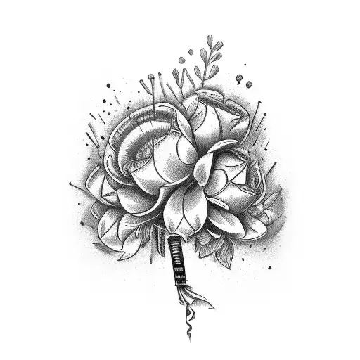 A Bouquet Of Flowers Emerging From The Exhaust Pipe Of A Car