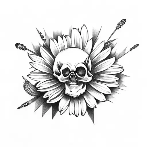 Skull Bird Daisy