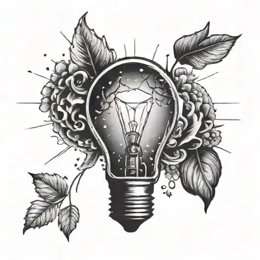 Broken Light Bulb And Life