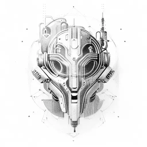 A Futuristic Cyborg With Elements Of Techno Music Incorporated