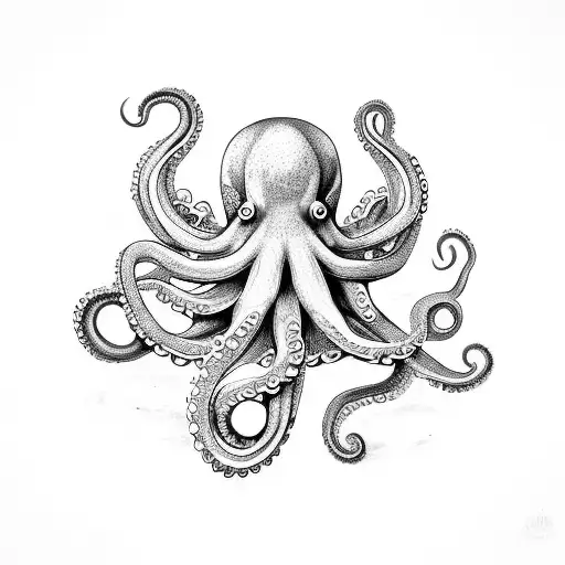 An Octopus With Tentacles Formed By Musical Notes