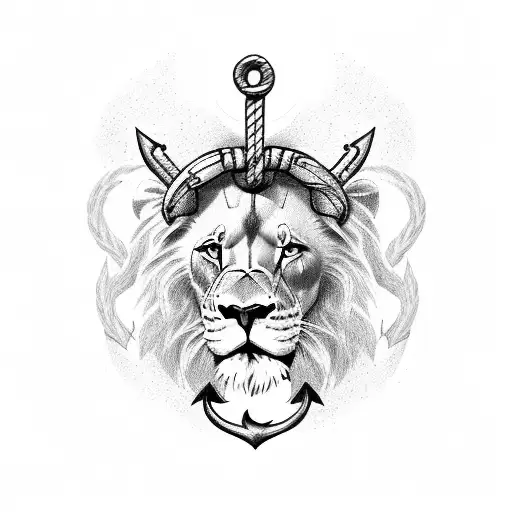 Lion With Anchor