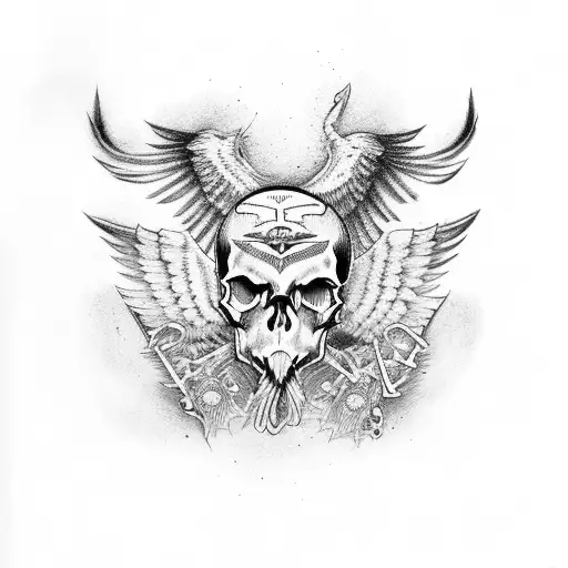 Skull With Wings
