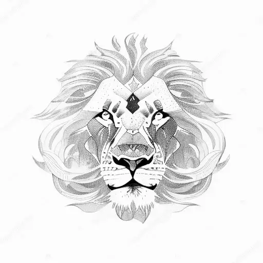 A Lion Made Of Waves Crashing Onto The Shore