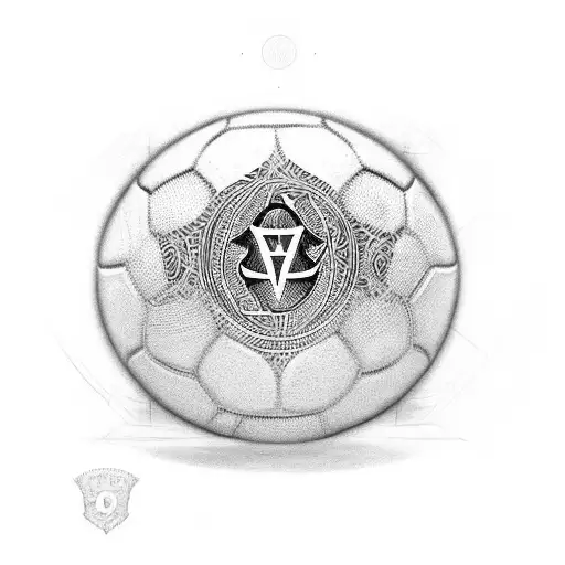 A Football Morphing Into A Book With Mystical Symbols