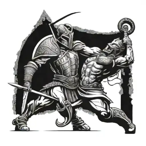 A Warrior Battling An Unseen Enemy Symbolizing The Struggle With An Unknown Disease