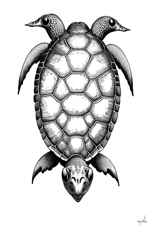 Polynese Turtle Swimming