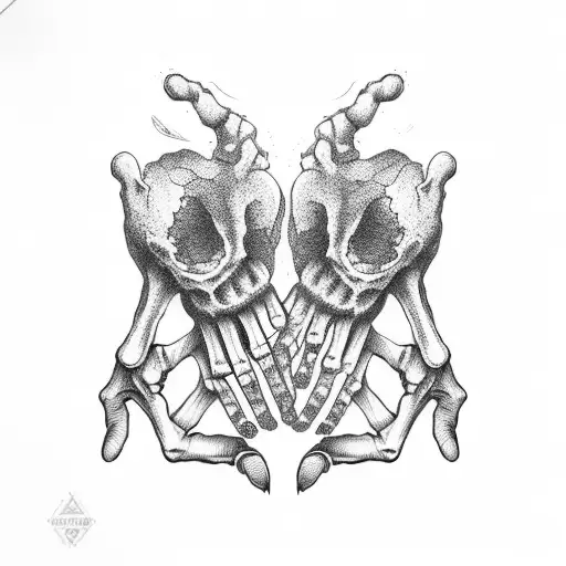 Skeleton Hand Holding A Strawberry