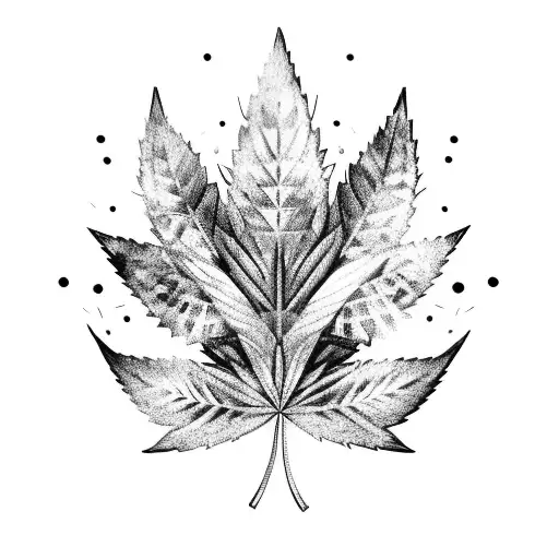 Weed Leaf Intertwined With Movie Reels