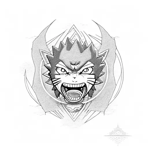 Naruto Da Enfermagem In A Dotwork Style