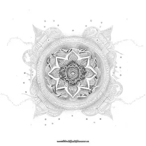 An Intricate Mandala Design Incorporating Elements Of Kyan's Music
