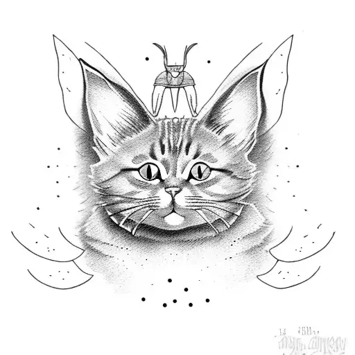 Cat And Smal Bunny With Angel Wings