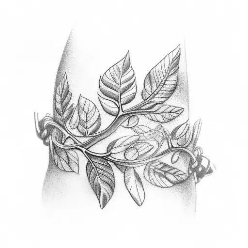 Bracelet Branch With Leaves