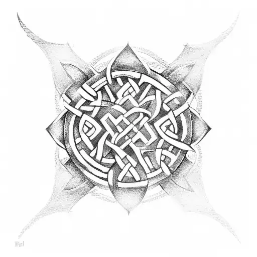 Nordic Knot With Runes