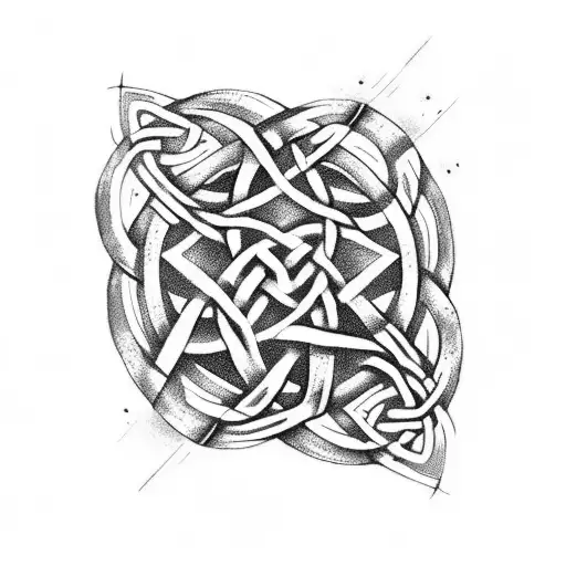 Celtic Knot With Runes