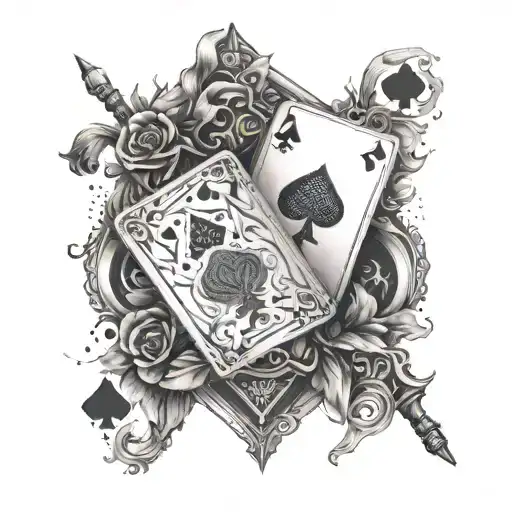 A Playing Card Themed Sleeve With Hidden Weapon Elements