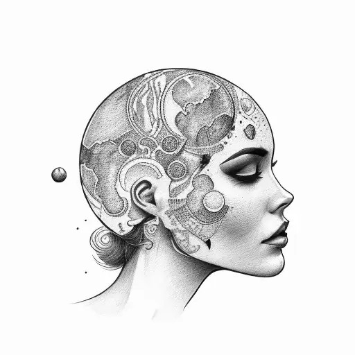 Women Head With Planet