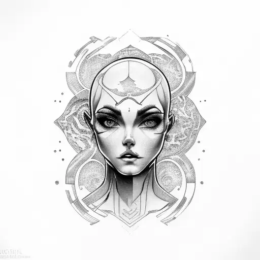 Women Head With Planet