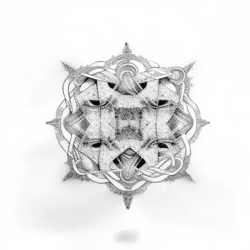 Broken Infinity Symbol Made Of Chains With Butterflies Around It