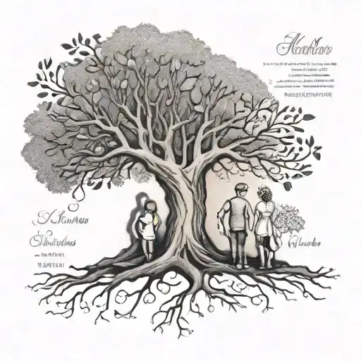 Family Tree With Names Of Children And Wife And Son