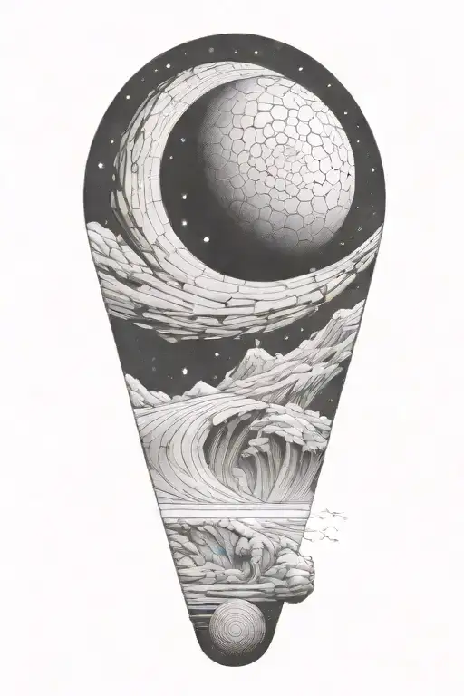 Fibonacci Spiral And Myth Of Sisyphus Pushing A Rock