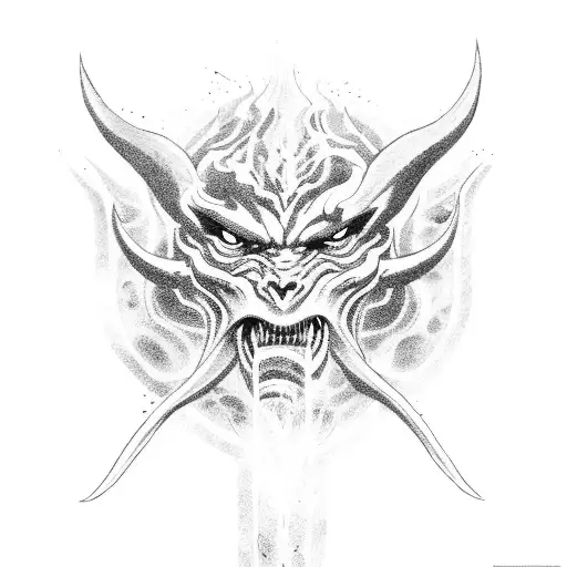 Demon Playing A Video Game With Fiery Controllers