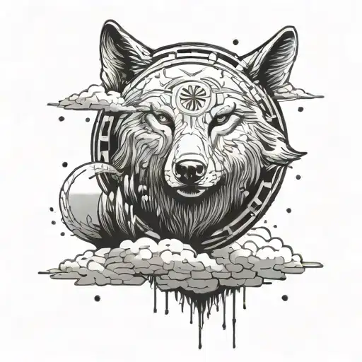 Wolf Moon Clock Cloud Font