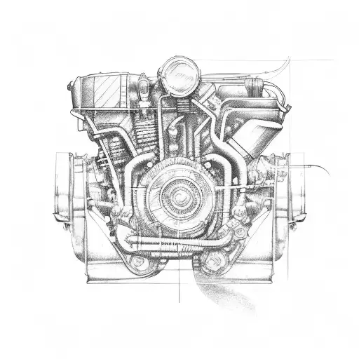 Car Engine Blueprint